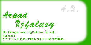 arpad ujfalusy business card