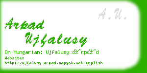 arpad ujfalusy business card